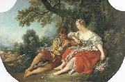Francois Boucher Shepherd Piping to a Shepherdess china oil painting artist